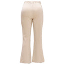 Beige Slit Detaied Elasticated Waist Nawao.com