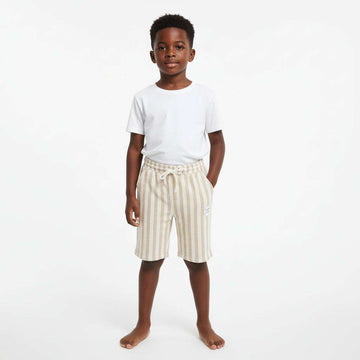 Beige Stripe Shorts Beige Nawao.com