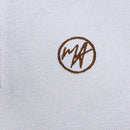 Beige Suede Collar Polo With Embrodiery Nawao.com