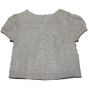 Beige Textured Blouse Nawao.com