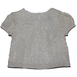 Beige Textured Blouse Nawao.com