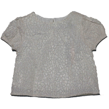 Beige Textured Blouse Nawao.com
