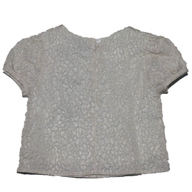 Beige Textured Blouse Nawao.com