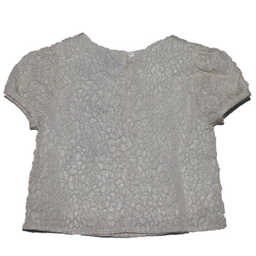 Beige Textured Blouse Nawao.com