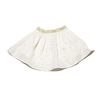 Beige Textured Skirt Nawao.com