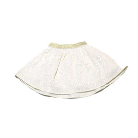 Beige Textured Skirt Nawao.com