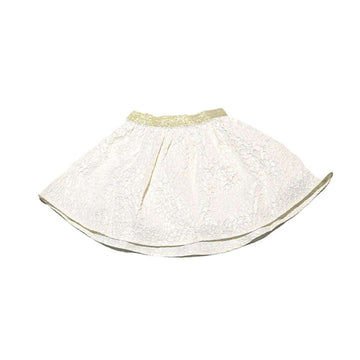 Beige Textured Skirt Nawao.com