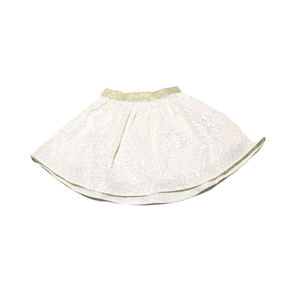 Beige Textured Skirt Nawao.com