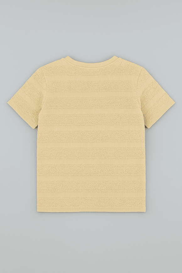 Beige Textured T Nawao.com