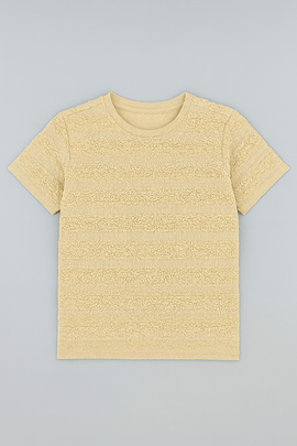 Beige Textured T Nawao.com