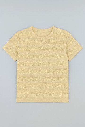 Beige Textured T Nawao.com