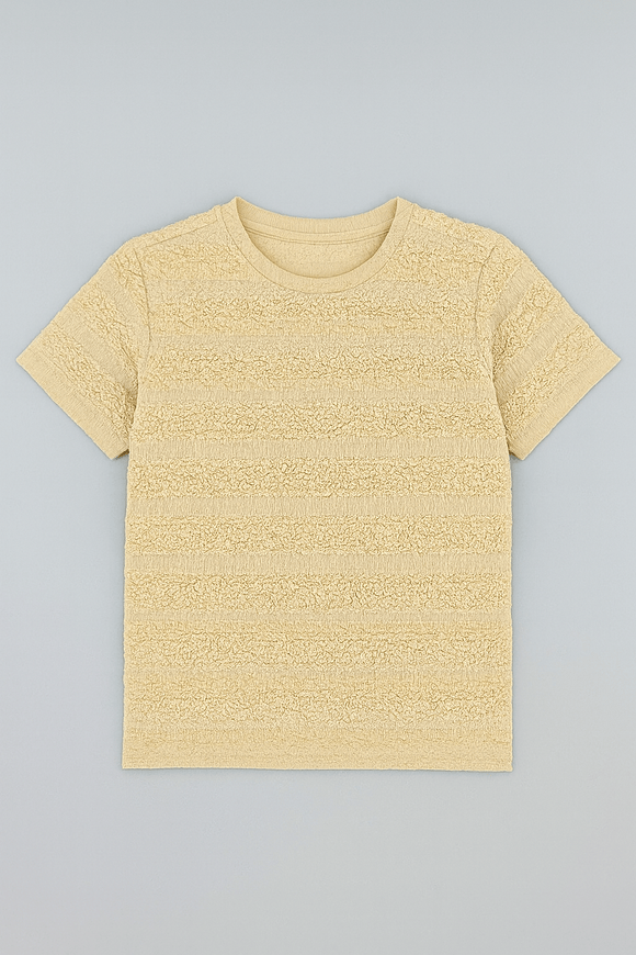 Beige Textured T Nawao.com
