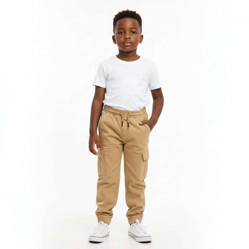 Beige Twill Jogger Beige Nawao.com