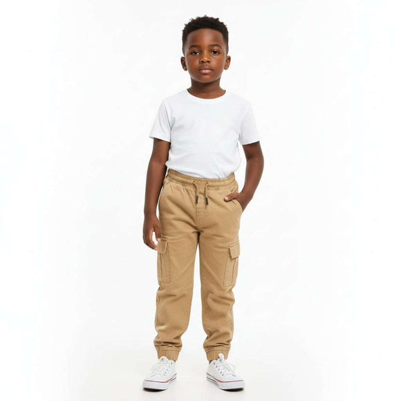 Beige Twill Jogger Beige Nawao.com