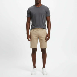Beige Twill Regular Waist Short Nawao.com