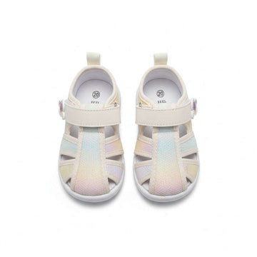 Beige Velro Strap Sandal Beige Nawao.com
