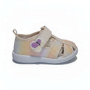 Beige Velro Strap Sandal Beige Nawao.com