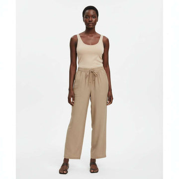 Beige Wide Leg Trouser Beige Nawao.com