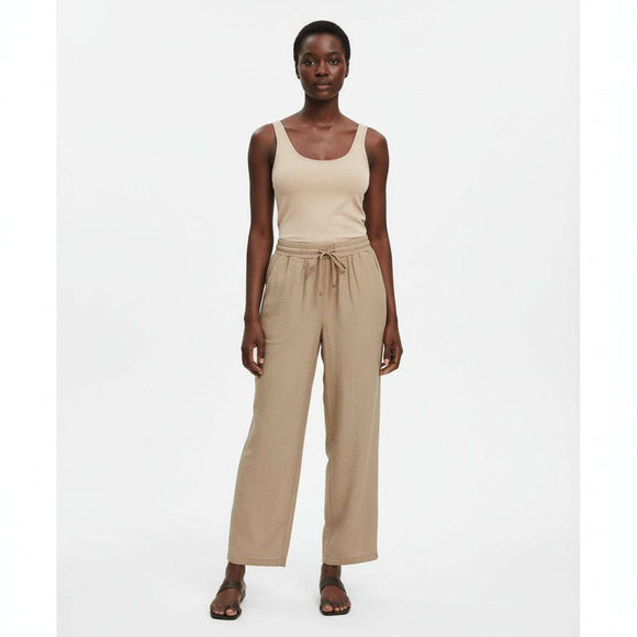 Beige Wide Leg Trouser Beige Nawao.com