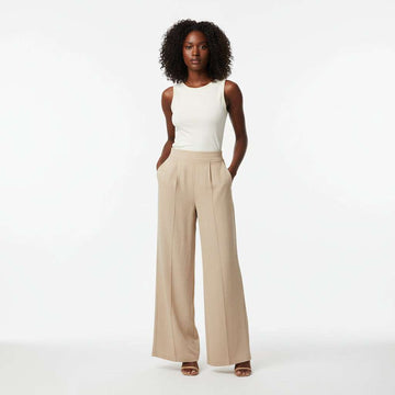 Beige Wide Leg Trouser Nawao.com