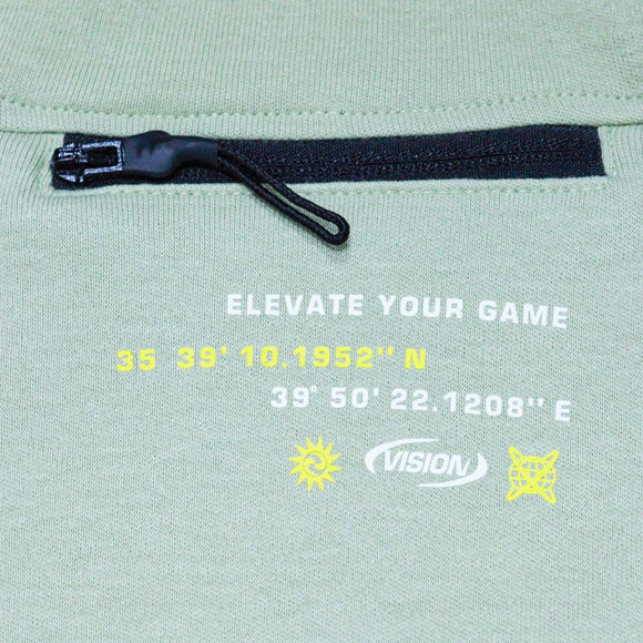 Beige Zip Pocket Paneled Short Sleeve T Shirt Nawao.com