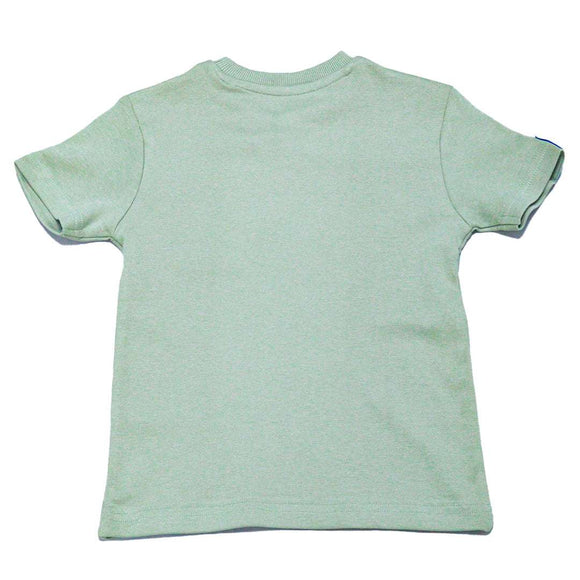 Beige Zip Pocket Paneled Short Sleeve T Shirt Nawao.com