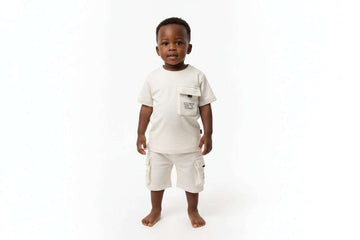 Biege Living Moment Tshirt And Short Set Beige Nawao.com