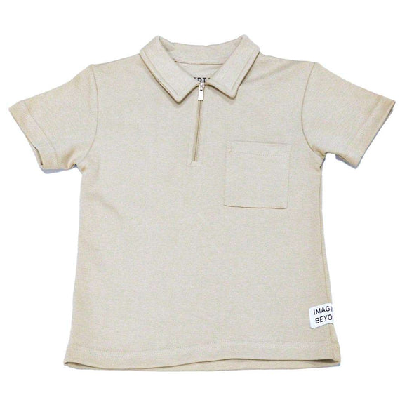 Biege Zipper Polo with Pant Nawao.com