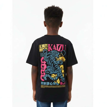 Bjr Black T Shirt With Tiger Embroidery Black Nawao.com
