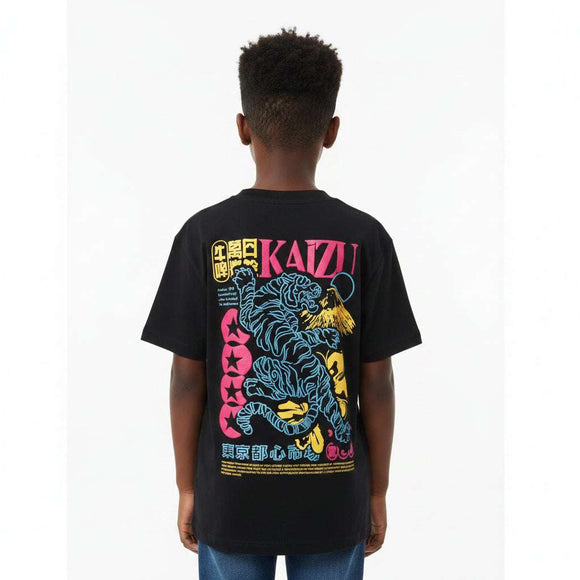 Bjr Black T Shirt With Tiger Embroidery Black Nawao.com