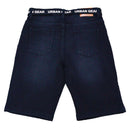 Black 5 Pocket Belted Denim Shorts Nawao.com
