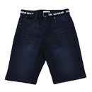 Black 5 Pocket Belted Denim Shorts Nawao.com
