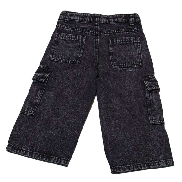 Black Acid Wash Cargo Nawao.com