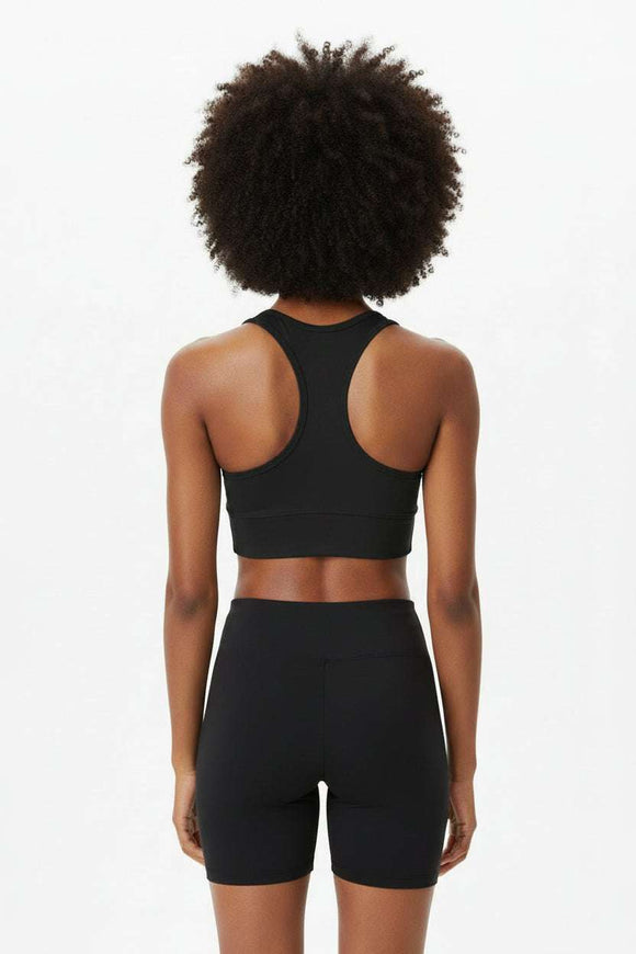 Black Active Sports Bra Black Nawao.com