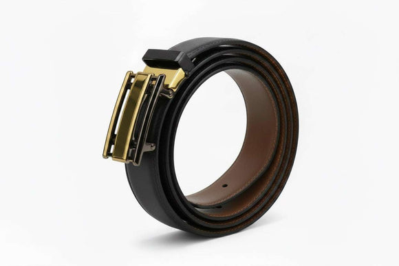 Black And Tan Clip Buckle Belt Black Nawao.com