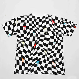 Black And White Print Oversize Tshirt Nawao.com