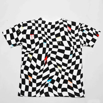 Black And White Print Oversize Tshirt Nawao.com