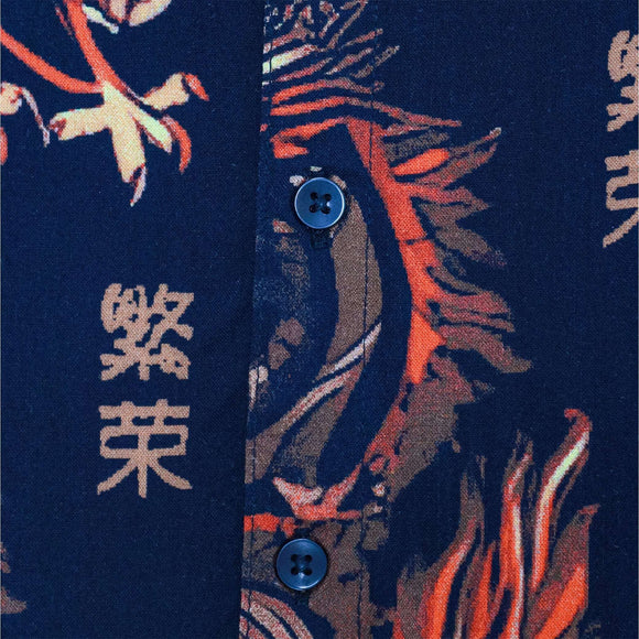 Black Animal Print Aop Shirt Black Nawao.com