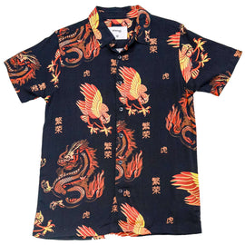 Black Animal Print Aop Shirt Black Nawao.com