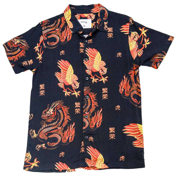 Black Animal Print Aop Shirt Black Nawao.com