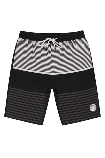 Black Aop Printed Shorts Nawao.com