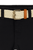Black Belted 5 Pocket Jeans Nawao.com