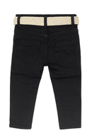 Black Belted 5 Pocket Jeans Nawao.com