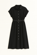 Black Belted Dress Nawao.com