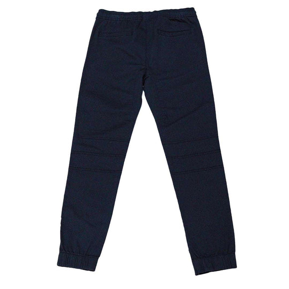 Black Biker Knee Casual Trouser Nawao.com