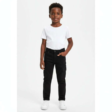 Black Cargo 5 Pocket Jeans Black Nawao.com
