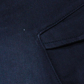 Black Cargo Pocket Pullon Knit Denim Shorts Nawao.com