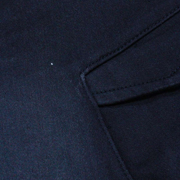 Black Cargo Pocket Pullon Knit Denim Shorts Nawao.com