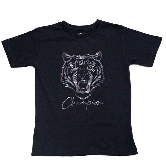 Black Champion Tiger Face Hd Print Nawao.com
