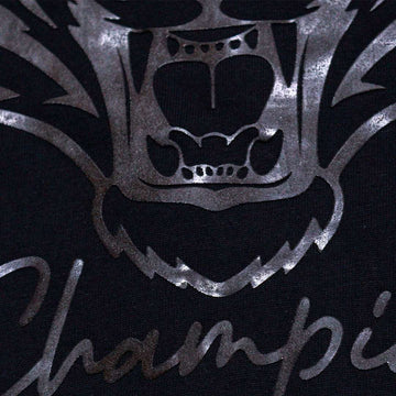 Black Champion Tiger Face Hd Print Nawao.com